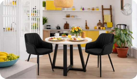 krzesła HIPPER. KARL w odświeżonej jadalni